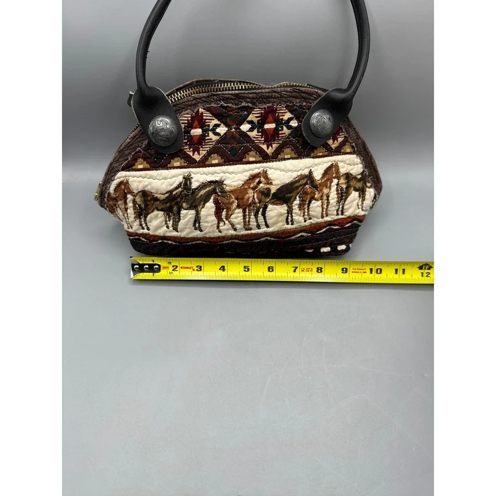 The Glad Rag Co Custom Horse Tapestry Purse Western Handbag Leather Concho